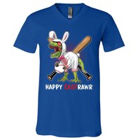 Happy Eastrawr T Rex Dinosaur Easter Bunny Egg Baseball Meaningful Gift V-Neck T-Shirt