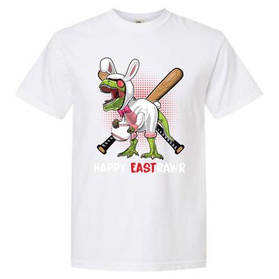 Happy Eastrawr T Rex Dinosaur Easter Bunny Egg Baseball Meaningful Gift Garment-Dyed Heavyweight T-Shirt