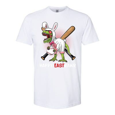 Happy Eastrawr T Rex Dinosaur Easter Bunny Egg Baseball Meaningful Gift Softstyle CVC T-Shirt