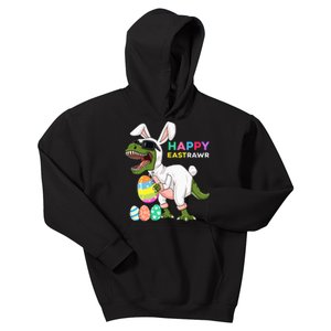 Happy Eastrawr T Rex Easter Bunny Dinosaur Eggs Kids Hoodie