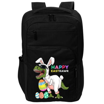 Happy Eastrawr T Rex Easter Bunny Dinosaur Eggs Boy kid Impact Tech Backpack