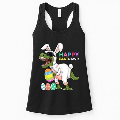 Happy Eastrawr T Rex Easter Bunny Dinosaur Eggs Boy kid Womens Tank Top