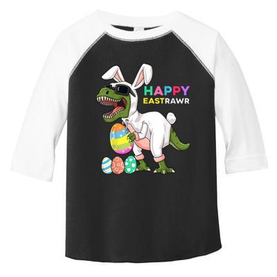 Happy Eastrawr T Rex Easter Bunny Dinosaur Eggs Boy kid Toddler Fine Jersey T-Shirt