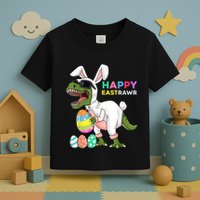 Happy Eastrawr T Rex Easter Bunny Dinosaur Eggs Boy kid Toddler T-Shirt