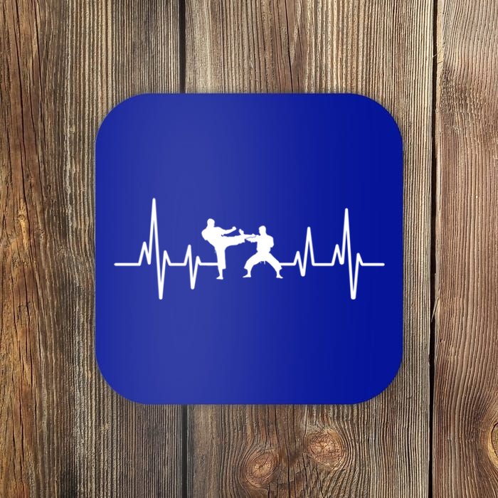 Heartbeat Ecg Taekwondo Player Martial Arts Tkd Gift Coaster