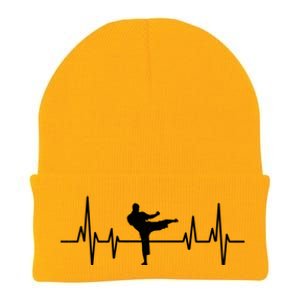 Heartbeat Ecg Taekwondo Player Martial Arts Tkd Great Gift Knit Cap Winter Beanie