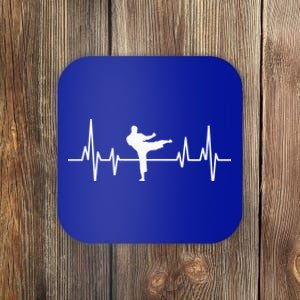 Heartbeat Ecg Taekwondo Player Martial Arts Tkd Great Gift Coaster