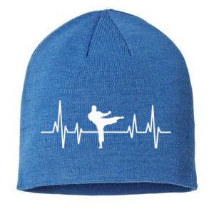 Heartbeat Ecg Taekwondo Player Martial Arts Tkd Great Gift Sustainable Beanie