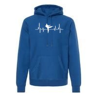 Heartbeat Ecg Taekwondo Player Martial Arts Tkd Great Gift Premium Hoodie