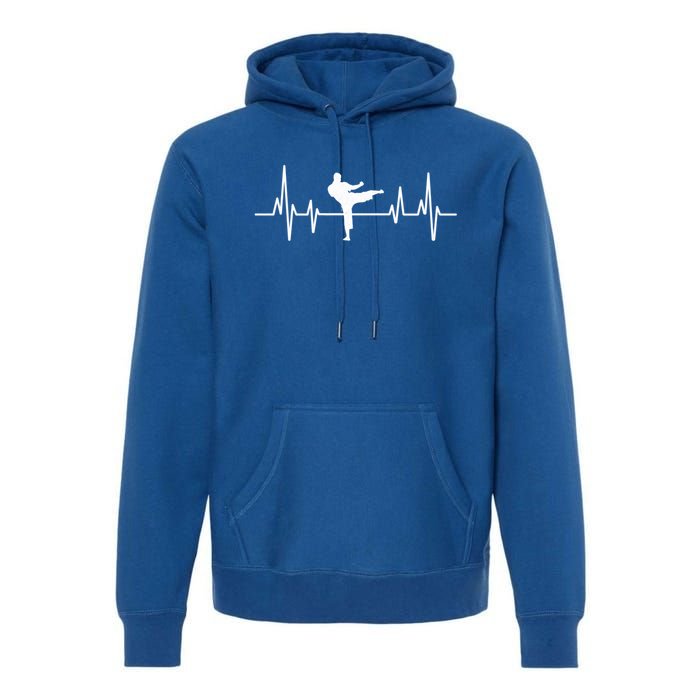 Heartbeat Ecg Taekwondo Player Martial Arts Tkd Great Gift Premium Hoodie