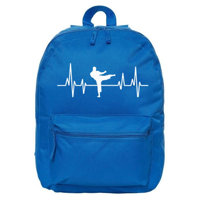 Heartbeat Ecg Taekwondo Player Martial Arts Tkd Great Gift 16 in Basic Backpack