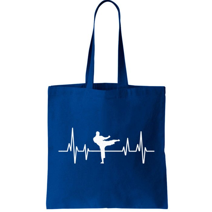 Heartbeat Ecg Taekwondo Player Martial Arts Tkd Great Gift Tote Bag