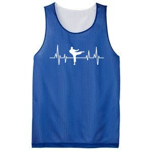 Heartbeat Ecg Taekwondo Player Martial Arts Tkd Great Gift Mesh Reversible Basketball Jersey Tank