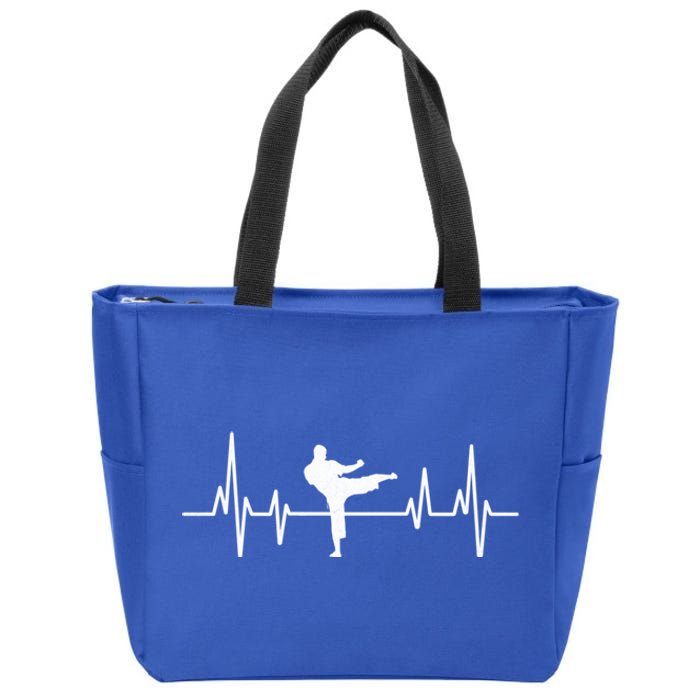 Heartbeat Ecg Taekwondo Player Martial Arts Tkd Great Gift Zip Tote Bag