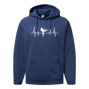 Heartbeat Ecg Taekwondo Player Martial Arts Tkd Great Gift Performance Fleece Hoodie