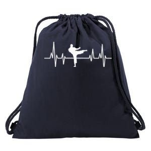 Heartbeat Ecg Taekwondo Player Martial Arts Tkd Great Gift Drawstring Bag