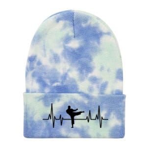 Heartbeat Ecg Taekwondo Player Martial Arts Tkd Great Gift Tie Dye 12in Knit Beanie