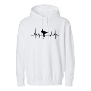 Heartbeat Ecg Taekwondo Player Martial Arts Tkd Great Gift Garment-Dyed Fleece Hoodie