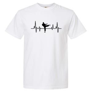 Heartbeat Ecg Taekwondo Player Martial Arts Tkd Great Gift Garment-Dyed Heavyweight T-Shirt