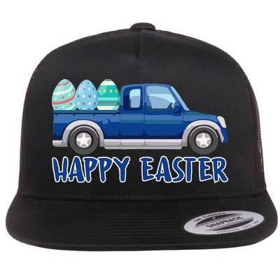 Happy Easter Truck Funny Easter Egg Hunting Flatbill Hat