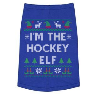 Hockey Elf Ugly Christmas Meaningful Gift Doggie Tank