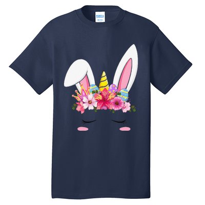 Happy Easter Unicorn Bunny Easter Eggs Tall T-Shirt