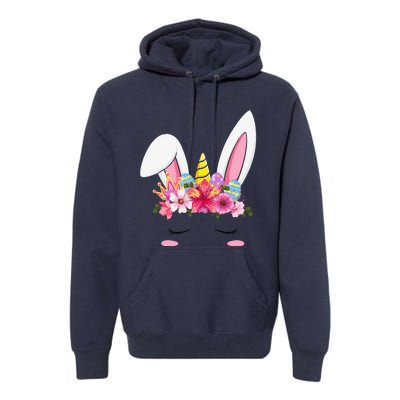 Happy Easter Unicorn Bunny Easter Eggs Premium Hoodie