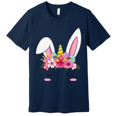 Happy Easter Unicorn Bunny Easter Eggs Premium T-Shirt