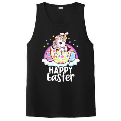 Happy Easter Unicorn Bunny Easter Eggs Cute Gift PosiCharge Competitor Tank