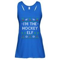 Hockey Elf Ugly Christmas Cool Gift Ladies Essential Flowy Tank