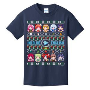 Hololive English Ugly Christmas Sweater Kids T-Shirt