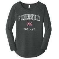 Huddersfield England Vintage Athletic Sports Design Women's Perfect Tri Tunic Long Sleeve Shirt