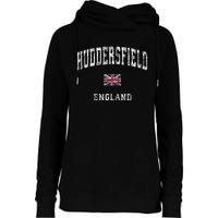 Huddersfield England Vintage Athletic Sports Design Womens Funnel Neck Pullover Hood