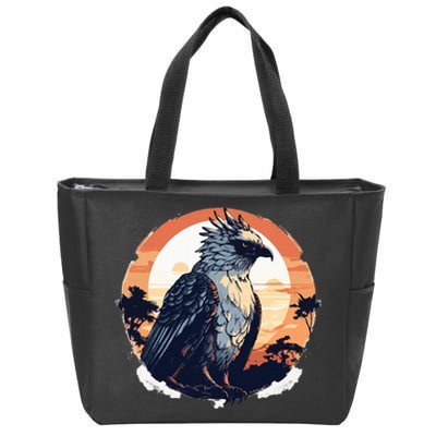 Harpy Eagle Vintage Illustration Zip Tote Bag