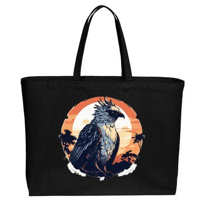 Harpy Eagle Vintage Illustration Cotton Canvas Jumbo Tote