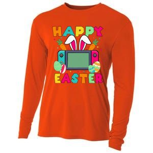 Happy Easter Video Game Bunny Gaming Cooling Performance Long Sleeve Crew