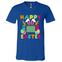 Happy Easter Video Game Bunny Gaming V-Neck T-Shirt