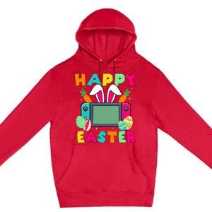 Happy Easter Video Game Bunny Gaming Premium Pullover Hoodie