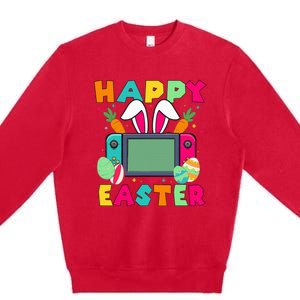 Happy Easter Video Game Bunny Gaming Premium Crewneck Sweatshirt