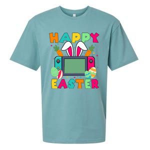 Happy Easter Video Game Bunny Gaming Sueded Cloud Jersey T-Shirt