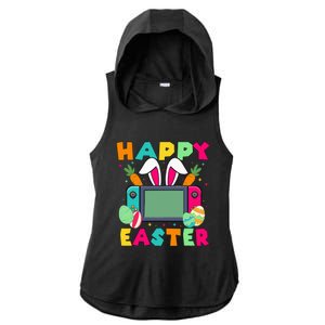 Happy Easter Video Game Bunny Gaming Controller Ladies PosiCharge Tri-Blend Wicking Draft Hoodie Tank