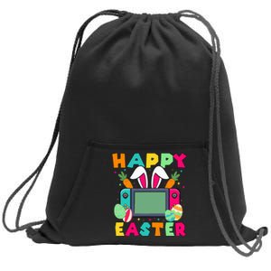 Happy Easter Video Game Bunny Gaming Controller Sweatshirt Cinch Pack Bag