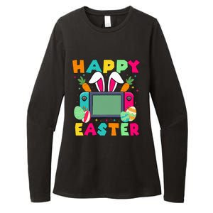 Happy Easter Video Game Bunny Gaming Controller Womens CVC Long Sleeve Shirt