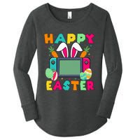 Happy Easter Video Game Bunny Gaming Controller Women's Perfect Tri Tunic Long Sleeve Shirt