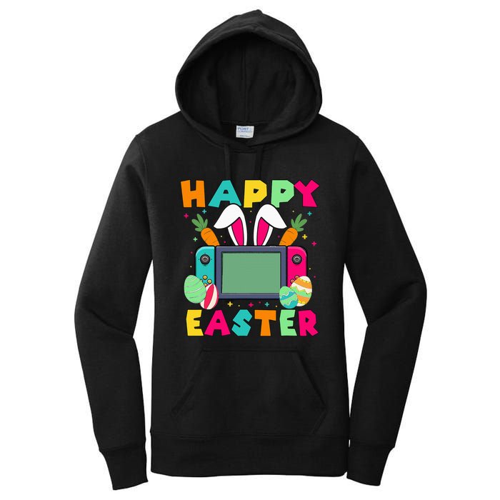 Happy Easter Video Game Bunny Gaming Controller Women's Pullover Hoodie