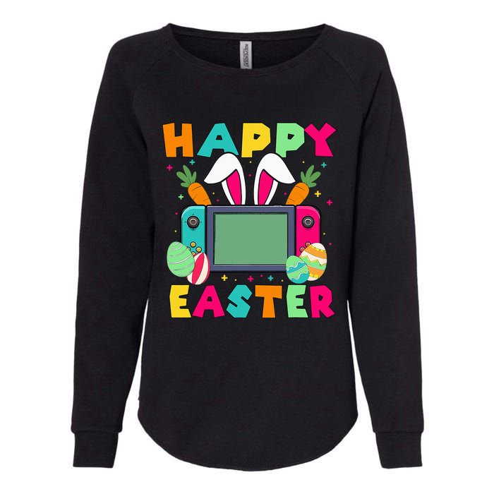 Happy Easter Video Game Bunny Gaming Controller Womens California Wash Sweatshirt