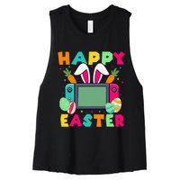 Happy Easter Video Game Bunny Gaming Controller Women's Racerback Cropped Tank