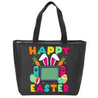 Happy Easter Video Game Bunny Gaming Controller Zip Tote Bag