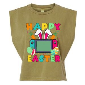 Happy Easter Video Game Bunny Gaming Controller Garment-Dyed Women's Muscle Tee