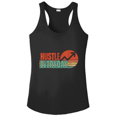Hustle Everyday Work Hard Successful Entrepreneur Ladies PosiCharge Competitor Racerback Tank